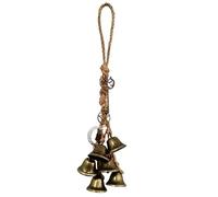 Witch Bells for Door Witches Bell Handmade Hanging Bells Decoration, Witchcraft Decor, Wind Chimes Bell Decorations Home Porch Garden Window Decorations Garden Crafts (6 Bells)