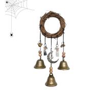 Witch Bells Hanging Decoration, LuupoCiore Pagan Door Bells for Protection & Positive Energy, Wiccan Wind Chimes for Home, Witchcraft Decor & Spiritual Gifts (1PCS)