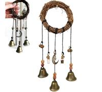 Witch Bells Hanging Decoration, Pagan Door Bells for Protection & Positive Energy, Wiccan Wind Chimes for Home, Witchcraft Decor & Spiritual Gifts,Wind Chimes Pendant for Home Door Craft Decor(1PCS)