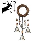 Witch Bells Hanging Decoration, Pagan Door Bells for Protection & Positive Energy, Wiccan Wind Chimes for Home, Witchcraft Decor & Spiritual Gifts (1PCS B)