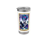Witch Black Cat Mom Tarot Card Skeleton Spellbook Women Stainless Steel Insulated Tumbler