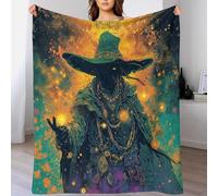 Witch Blanket Bedding Throw 3D Printed Flannel Halloween Theme Soft Cozy Plush Gifts Fluffy All Season Couch Sofa 60x80inch(150x200cm)