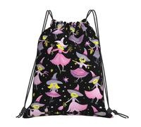 Witch Bohemian Drawing Print Unisex Drawstring Bag Lightweight Drawstring Backpack Foldable Pe Bag For Travel Holidays Climbing