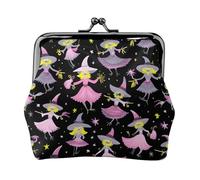 Witch Bohemian Drawing Print Women'S Kiss Lock Coin Pouch, Mini Wallet For Cards And Lipstick, Soft Compact Purse
