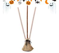 Witch Broom, Animated Floating Broom with Light and Motion Sensor - Scary Sounds, 110 cm Halloween Decoration for Garden, Hallway, Exhibition