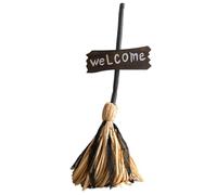 Witch Broom Decor, Dancing Broom, Light Up Animated Moving Witch Decorations with Spooky Sounds for Indoor Porch Halloween Party Accessory Holiday Haunted House Display