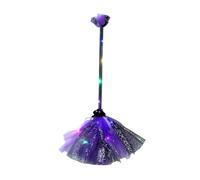 Witch Broom Decor | Realistic Handheld with Light - Halloween Costume Witch Broom Prop | for Party Haunted House Graveyard Escape Room Stage Girls Teens Students Adults