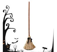 Witch Broom,Halloween Floating Broom - Light Up Animated Moving Decoration with Spooky Sounds for Indoor Outdoor Party Porch Halloween