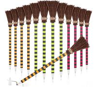 Witch Broom Pencil Witch Broom Pens Wizard Pencil Broom Writing Pens (Pack of 12)