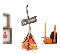 Witch Broom, Spooky Sounds Dancing Brooms, Halloween Masquerade Decoration Party Supplies for Living Room Fireplace Porch Yard Terrace Haunted House Escape Room, 10.24x10.24x28.35 inches