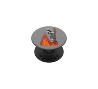 Witch Burning in Flames Unbothered Girl Smoking Fun PopSockets Adhesive PopGrip