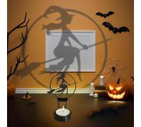 Witch Candle Holderm,Witch Candle Shadow,Halloween Horror Candle Holder Metal Decoration, Shadow Caster,Scary Candle Stands Table Decor,Spooky Ghost Shadow Caster Decorations