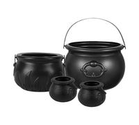 Witch Candy Cauldron - Halloween Snack Bucket, Spooky Bucket, Sturdy Container, Great Candy Holder for Makeup or Care, Interior Decor for La Fest