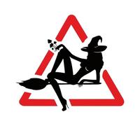 Witch Car Sticker Personality Vinyl Decal Car Sticker on Motorcycle Laptop(13 cm)