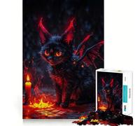 Witch Cat 1000 Piece Teenager Puzzles Cognitive Boost Fun Tight Lock No Loose Pieces Engaging Way to Pass Free Hours (38x52cm)
