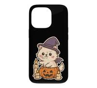 Witch Cat on Pumpkin with Candles Case for iPhone 13 Pro