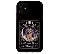 Witch Cat Oracle Mystical Moon Phases Case for iPhone 11