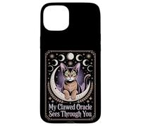 Witch Cat Oracle Mystical Moon Phases Case for iPhone 15 Plus
