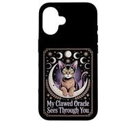 Witch Cat Oracle Mystical Moon Phases Case for iPhone 16