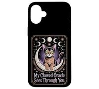 Witch Cat Oracle Mystical Moon Phases Case for iPhone 16 Plus