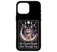 Witch Cat Oracle Mystical Moon Phases Case for iPhone 16 Pro Max