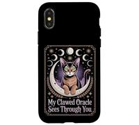 Witch Cat Oracle Mystical Moon Phases Case for iPhone X/XS