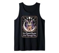 Witch Cat Oracle Mystical Moon Phases Tank Top