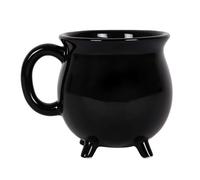 Witch Cauldron Coffee Mug, Ceramic,400ml Halloween Tabletop Decor | 5.04 x 3.66 in, Microwave Safe, Dishwasher Safe, Sturdy Handle, for Soup, Cocoa, Candy, Cereal Bowl, Small Planter