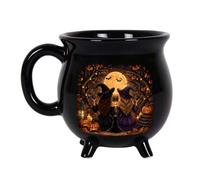 Witch Cauldron Mug Personalized WitchesBrew Cauldron Stoneware Mug Halloween Coffee MugCauldron Witch Mugs Funny WitchesBrew Coffee Mugs Gifts for Bestie, Sisters, Family, Yourself (E)