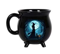 Witch Cauldron Mug Personalized WitchesBrew Cauldron Stoneware Mug Halloween Coffee MugCauldron Witch Mugs Funny WitchesBrew Coffee Mugs Gifts for Bestie, Sisters, Family, Yourself (D)
