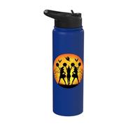 Witch Cheerleader Squad Halloween Spooky Night Stainless Steel Insulated Water Bottle