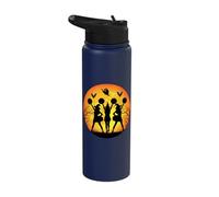 Witch Cheerleader Squad Halloween Spooky Night Stainless Steel Insulated Water Bottle