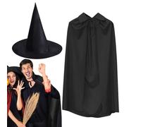 Witch Cloak 55 Inch Breathable Adult Cape Hat Cloak