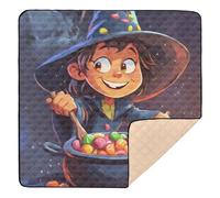 Witch Cooks Candy Soft Padded Baby Playmat for Indoor Outdoor Cozy Breathable Kicking Mat for Babies Infants Toddlers, 50'' x 50''