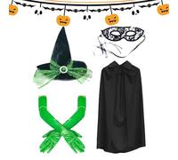 Witch Costume Accessories Set, Witch Costume Accessories for Women, Complete Dress-up Kit with Eye Masque for Adults Wife Mother Friends Sisters Girlfriend