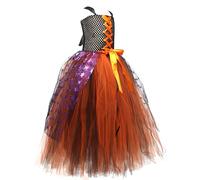Witch Costume for Girls - Fairytale Witches Costume, Witch Outfit Set with Hat and Broom for Girls, Kids | Classic Halloween Dress for Cosplay Parties, Role Play, and Themed Celebrations