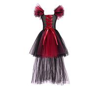 Witch Costume for Girls Kids Girls Fancy Dress Childrens Halloween Costumes Girl Halloween Costume Witch with Magic Cape Broom Newborn Outfits Gothic Dress