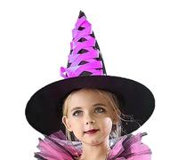 Witch Costume for Girls - Witch Accessories for Spooky Halloween | Costume Skull Broom Ribbon Hat for Theme Party, Party, Parade, Role-Play