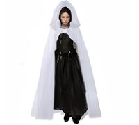 Witch Costume for Women Vintage Embroidered White Ghost Bride Dress