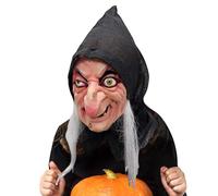 Witch Costume Women - 17 x 18 x 29 cm Breathable Cosplay Realistic Face Shield Soft Cosplay Costumes, Variable Application: Dress Up I for Party, Carnival, Face Shield for Role Play, Masquerade