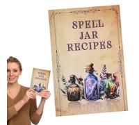Witch Craft Spell Book, Spell Jar Book,Detailed Contents Witches Craft Books with 61 Pages for Beginners - Meeting Attendants Supplies
