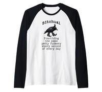 Witch Crow, Bitchual: Practicing Every Second of Every Day Raglan Baseball Tee