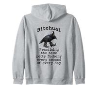 Witch Crow, Bitchual: Practicing Every Second of Every Day Zip Hoodie