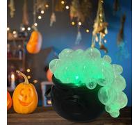 Witch Decor, Cauldron, Halloween Decorations, Interiores Witch Jar Pot Set, Luminous Pot, Bubbling Apprance, Create Festive for The Ghostly Season, 20 Minutes Preparation Time (Green)