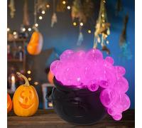 Witch Decor, Cauldron, Halloween Decorations, Interiores Witch Jar Pot Set, Luminous Pot, Bubbling Apprance, Create Festive for The Ghostly Season, 20 Minutes Preparation Time (Pink)