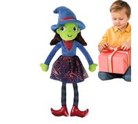 Witch Doll - Halloween Plush Toy, Soft Figurine, Cute Decorative Doll Pack, Whimsical Indoor Set | Girls Room Sofa Bed Living Room Party Holiday Fun Scene Decor