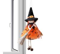 Witch Doll - Scary Halloween Hanging Figurine, Scary Collector - Witch Decoration - Prop | Scary Hanging Ornament for Haunted House Wall Window Garden Patio Kitchen Outdoor Holiday Party Decoration