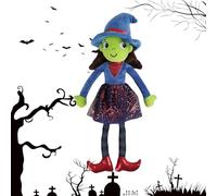 Witch Doll - Soft Fabric Plush, Cute Cartoon Witch Toy | Gentle Stuffed Character with Smiling Expression for Girls, Sofa Cushion, Table Top or Scary Christmas