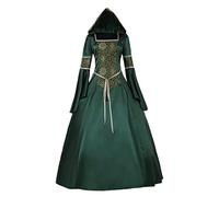 Witch Dress Halloween Dresses Winnie Hocus Pocus Costume Adult Carnival Costumes Maxi Dress With Hood Medieval Dress Plus Size Cosplay Plus Size Sarah Sanderson Costume Halloween Fancy Dress Women