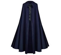 Witch Dress Women Medieval Grim Cosplay Cloak Halloween Stage Performance Costume Cosplay Costume Black Dress Halloween (Blue, M)